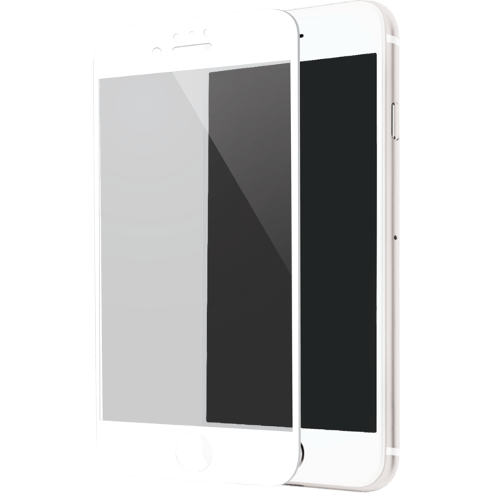 Protezione dello schermo in vetro temprato completo per iPhone 6 / 6s / 7/8, Bianco