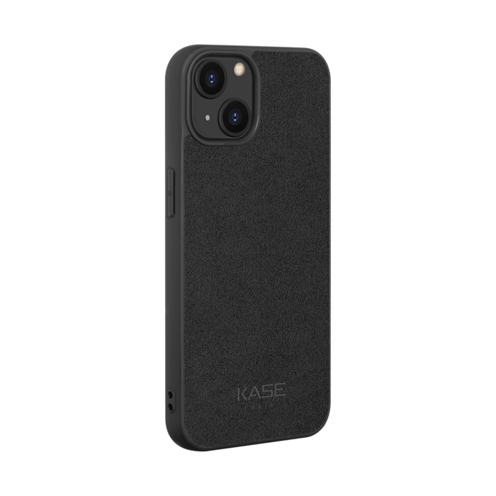 Coque en Su&egrave;de Alcantara pour Apple iPhone 13, Noir Minuit