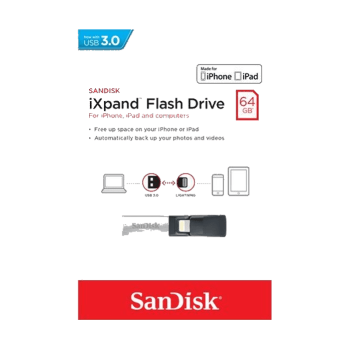 Clé USB 3.0 de 64 Go iXpand Go de SanDisk