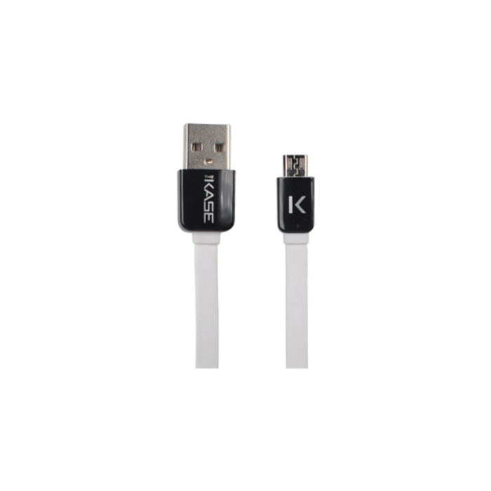 Micro cavo USB piatto (1m) per Android, bianco brillante