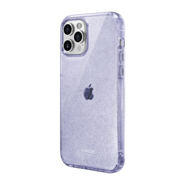 Coque hybride &eacute;tincelante invisible pour iPhone Apple 12/12 Pro, Violet