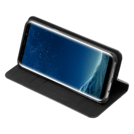 Coque Clapet Bling Strass pour Samsung Galaxy S8, Minuit Noir