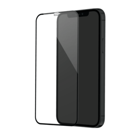 Protection d'&eacute;cran en verre tremp&eacute; (100% de surface couverte) pour Apple iPhone 12 Pro Max, Noir