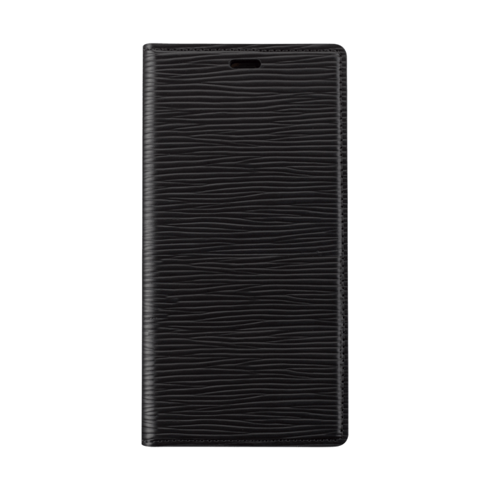 Diarycase 2.0 Coque clapet en cuir v&eacute;ritable avec support aimant&eacute; pour Apple iPhone 14 Pro, Minuit Noir