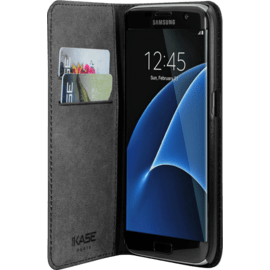 Case Flip case with credit card slots & stand for Samsung Galaxy S7 Edge, Black