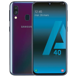 Case Galaxy A40 2019 reconditionn&eacute; 64 Go, Noir, d&eacute;bloqu&eacute;