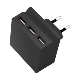 MINI HIDE Black - Hub charger / 3 USB ports including phone stand