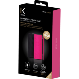 Batterie Externe Fashionista, 5600 mAh, Noir Graphite