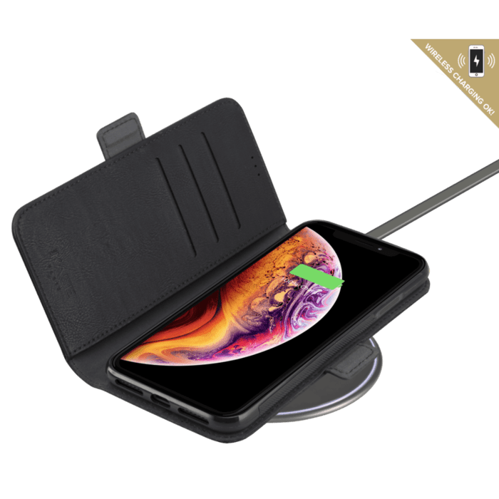 Etui & Coque antichoc magnétique 2-en-1 pour Apple iPhone XS Max, Noir Onyx