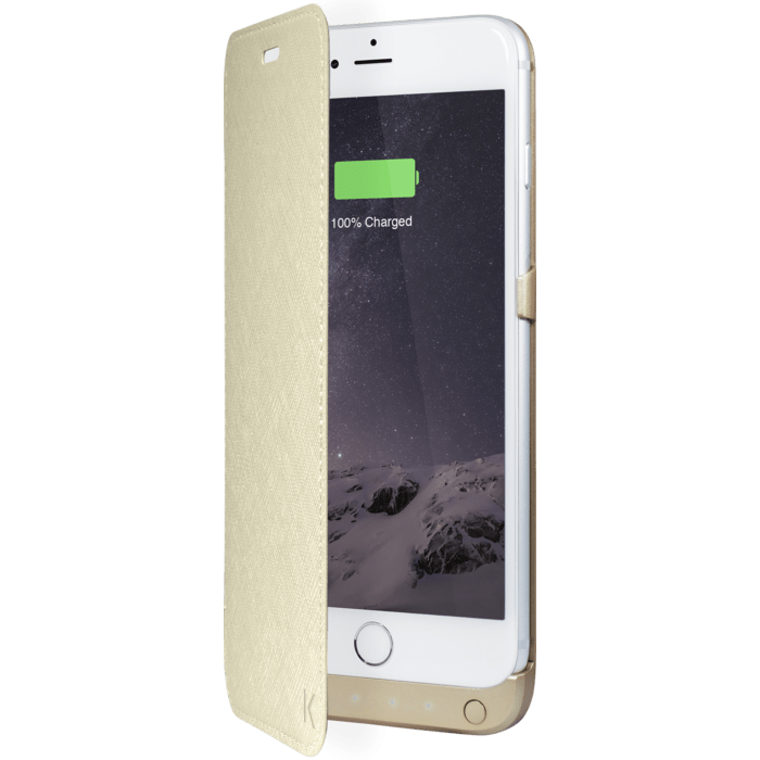 Coque Clapet Batterie 4000 mAh pour Apple iPhone 6 Plus/6s Plus, Or