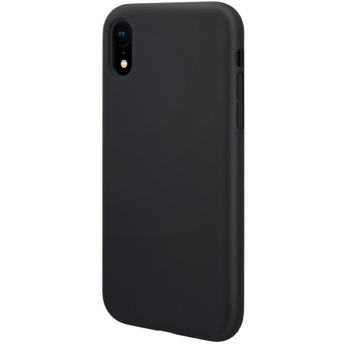 Anti-Shock Soft Gel Silicone Case for Apple iPhone XR, Satin Black