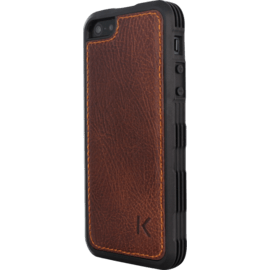 Coque Antichoc pour Apple iPhone 5/5s/SE, Cuir V&eacute;ritable Marron