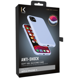 Anti-Shock Soft Gel Silicone Case for Apple iPhone 11, Lilac Blue