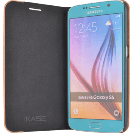 Coque Clapet pour Samsung Galaxy S6, Marron et Bois de cerisier naturel