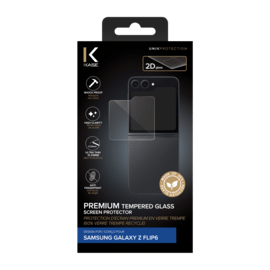 Protecteur d'&eacute;cran en verre tremp&eacute; de qualit&eacute; sup&eacute;rieure (60% verre tremp&eacute; recycl&eacute;) pour Samsung Galaxy Z Flip6, Transparent