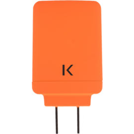 Chargeur Universel Double USB (US) 3.1A, Orange Vif