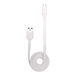 Cable plat vers Micro USB (1m) pour Android, Blanc