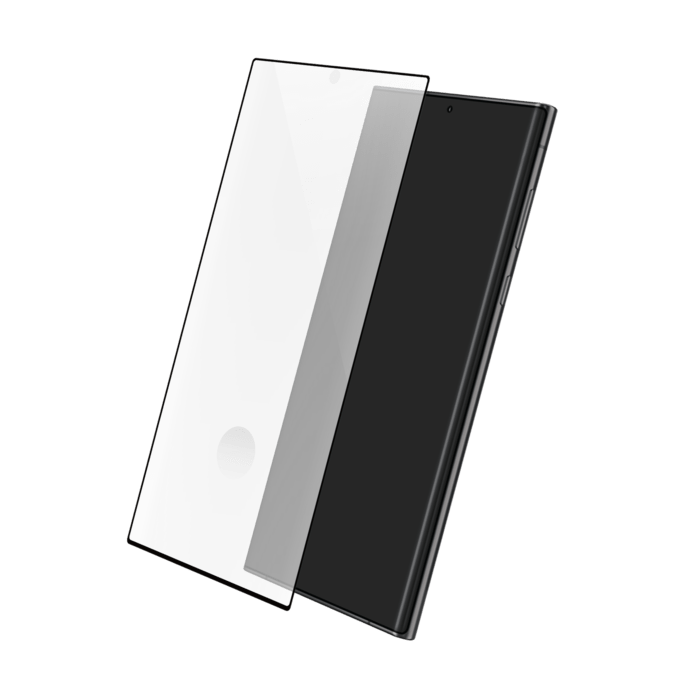 Protection d'&eacute;cran en verre tremp&eacute; Bord &agrave; Bord Incurv&eacute; pour Samsung Galaxy S23 Ultra 5G, Noir