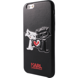 Karl Lagerfeld Choupette in Love Coque pour Apple iPhone 6/6s, Noir