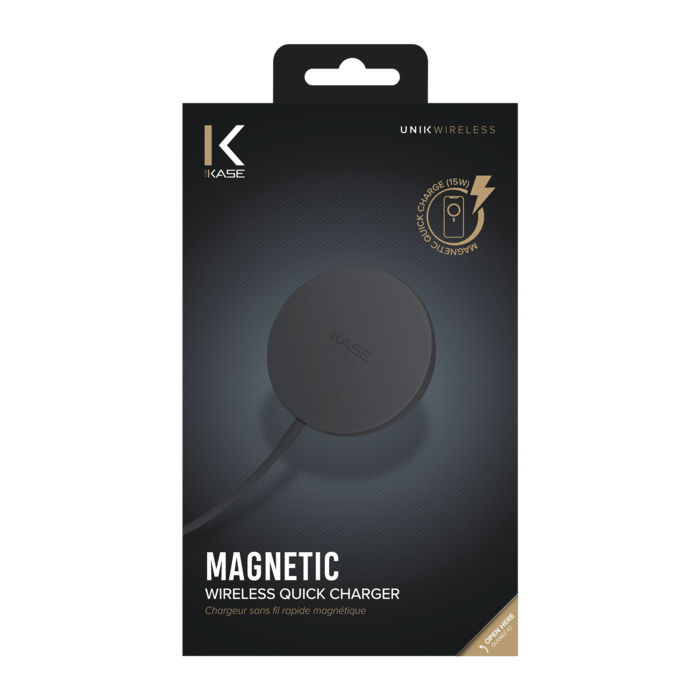 Magnetic Wireless Quick Charger (15W), Carbon Black