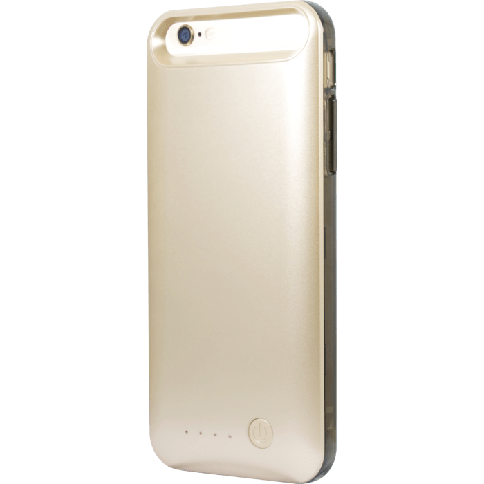 MFi certifi&eacute; Coque Baterie 2400mAh pour Apple iPhone 6/6s, Dore&eacute; (3 bumpers inclus)