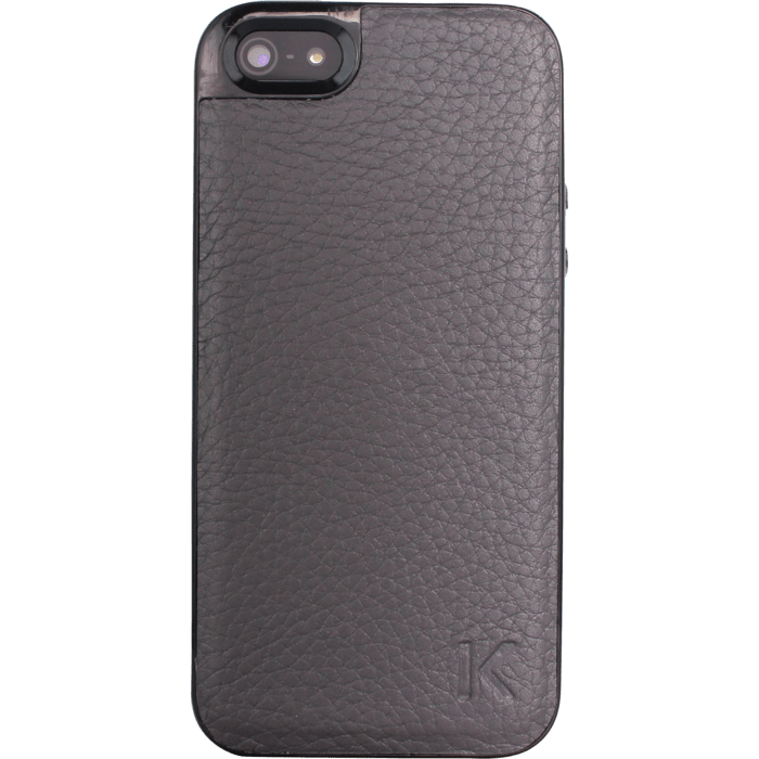 Coque silicone pour Apple iPhone 5/5s/SE, Cuir Gris