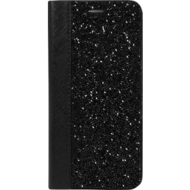 Case Rhinestone Bling Wallet case for Samsung Galaxy S7 Edge, Midnight Black
