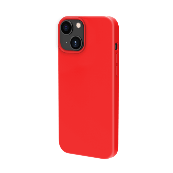 Coque antichoc en gel de silicone doux pour Apple iPhone 13, Rouge Ardent