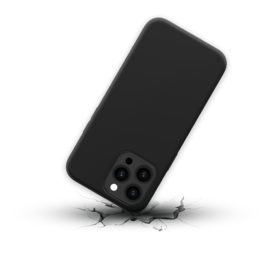 Coque antichoc en gel de silicone doux pour Apple iPhone 14 Pro Max, Noir satin