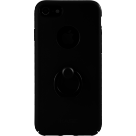 Coque Fine avec Anneau Accroche et Support pour Apple iPhone 7, Noir