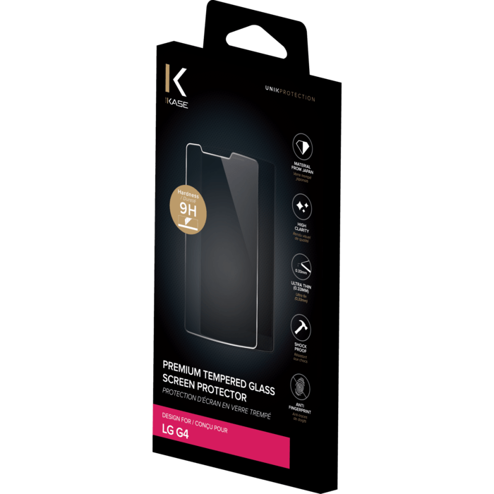 Protection d'&eacute;cran premium en verre tremp&eacute; pour LG G4, Transparent