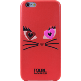 Karl Lagerfeld Choupette in Love 2 Coque pour Apple iPhone 6 Plus/6s Plus, Rouge