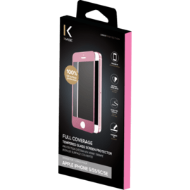 Protection d'écran en verre trempé (100% de surface couverte) pour iPhone 5/5s/SE, Or rose