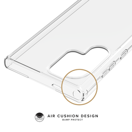 Coque hybride invisible fabriqu&eacute; avec 83% de plastique recycl&eacute; pour Samsung Galaxy S24 Ultra 5G, Transparente