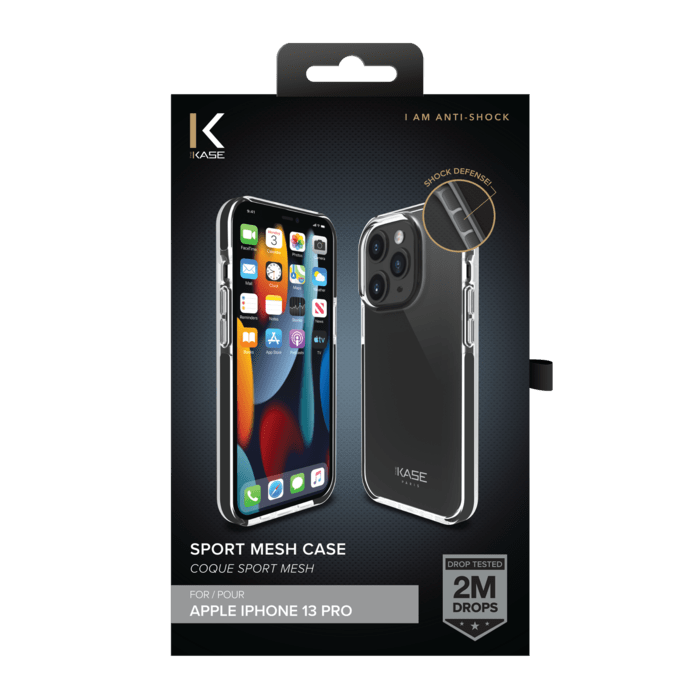 Coque Sport mesh pour Apple iPhone 13 Pro, Noir de jais