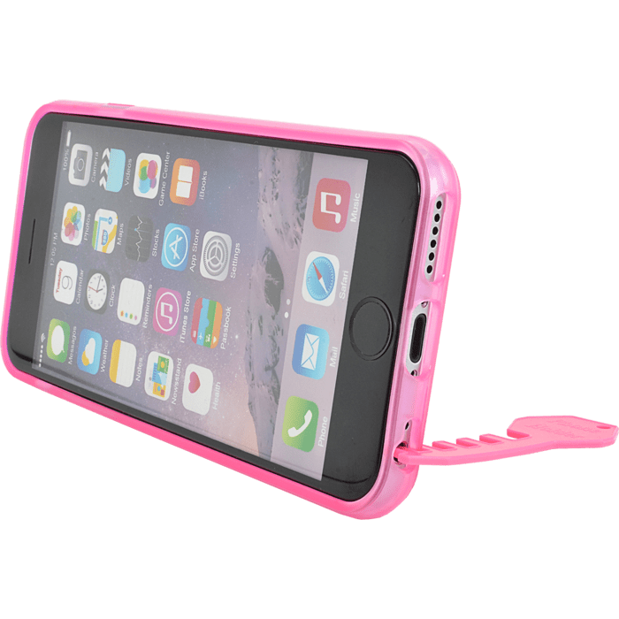 Coque selfie avec déclencheur à distance Bluetooth pour iPhone 6/6s, Limonade Rose