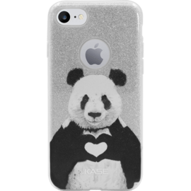 Case Panda Sparkly Glitter Slim Case for Apple iPhone 7
