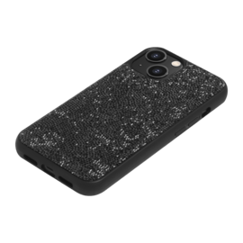 Coque Bling Strass pour Apple iPhone 14, Minuit Noir