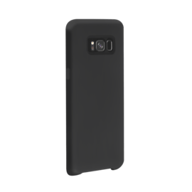 (O)Coque en Gel de Silicone Doux pour Samsung Galaxy S8, Noir satin