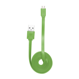 Cable plat vers Micro USB (1m) pour Android, Vert