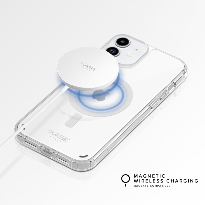 Coque antibact&eacute;rienne antichoc magn&eacute;tique invisible pour Apple iPhone 12 mini, Transparente