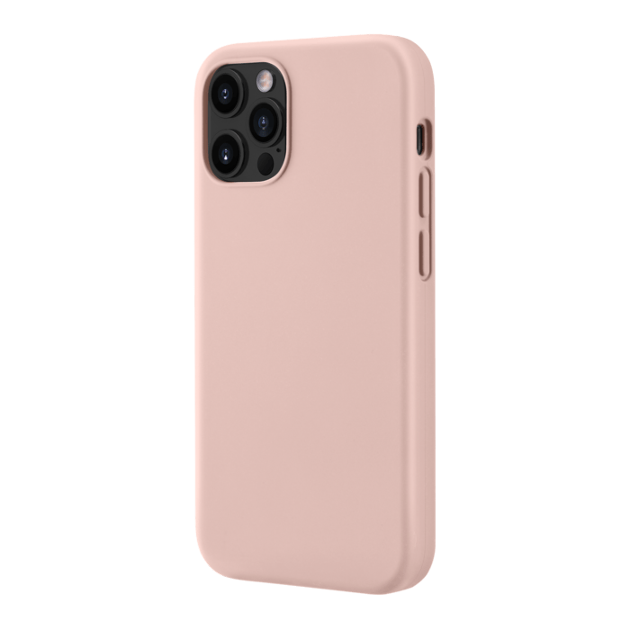 Coque antichoc en gel de silicone doux pour Apple iPhone 12 Pro Max, Rose Sable