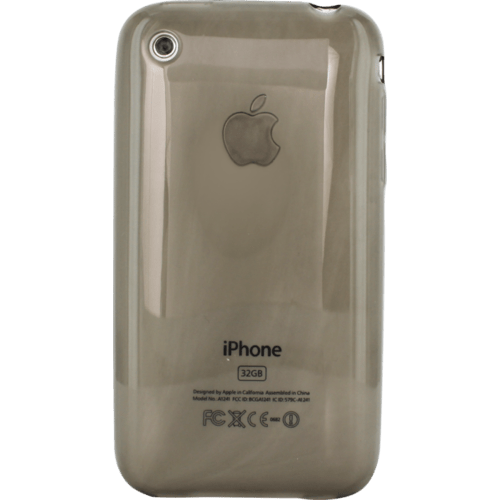 Coque pour Apple iPhone 3/3GS, silicone Gris Transparent