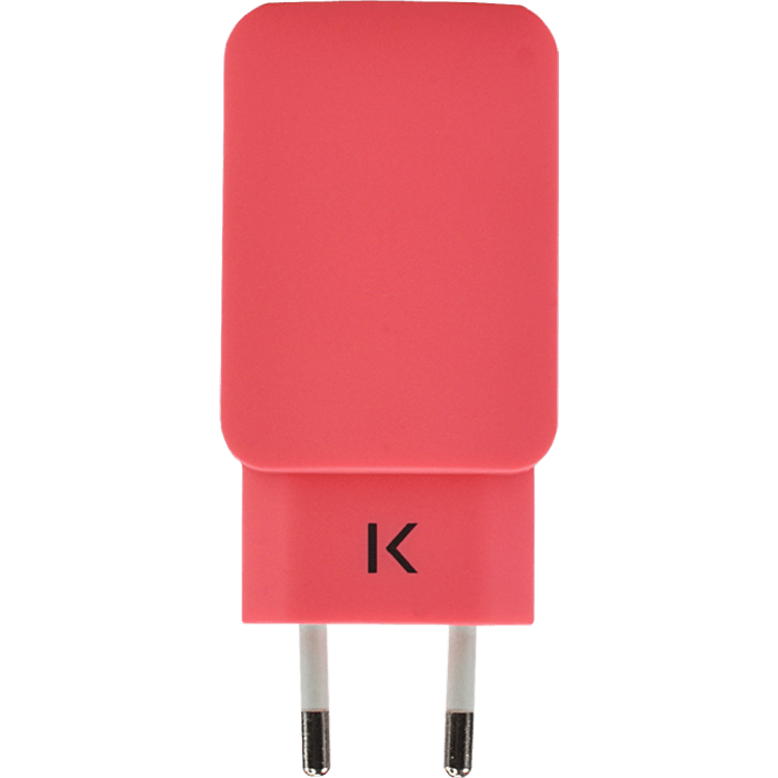 Chargeur Universel Double USB (EU) 3.1A, Corail