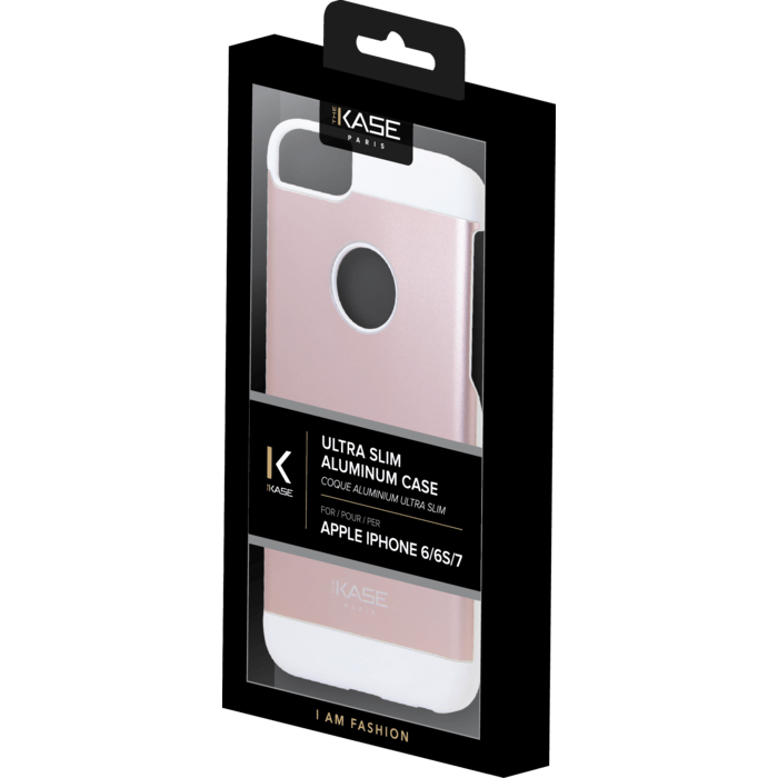 Coque aluminium ultra slim pour Apple iPhone 6/6s/7, Or Rose