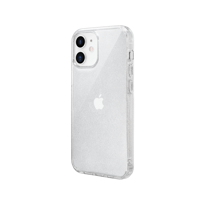 Coque hybride &eacute;tincelante invisible pour iPhone Apple  12 mini, Transparente