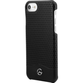 Case Mercedes-Benz Pure Line Genuine perforated leather case for Apple iPhone 7/8, Black
