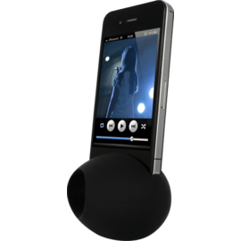 Amplificateur de son en forme d'oeuf pour Apple iPhone 6 Plus / 6 Plus / 7 Plus / 8 Plus, Noir