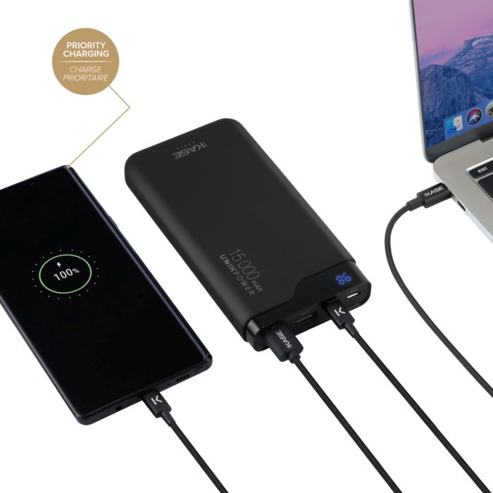 PowerHouse universelle batterie externe 2.0 15000mAh, Noir