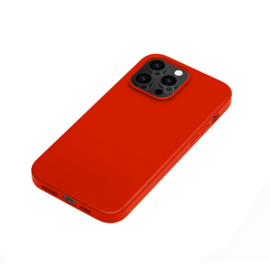 Coque antichoc en gel de silicone doux pour Apple iPhone 14 Pro Max, Rouge Ardent